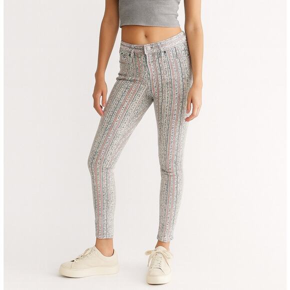 Free People Boho Printed Skinny Jeans - Picture 1 of 10